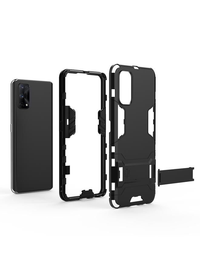 S-TOP Case For OPPO Realme 7 Pro PC + TPU Shockproof Protective Case with Holder - Image 4