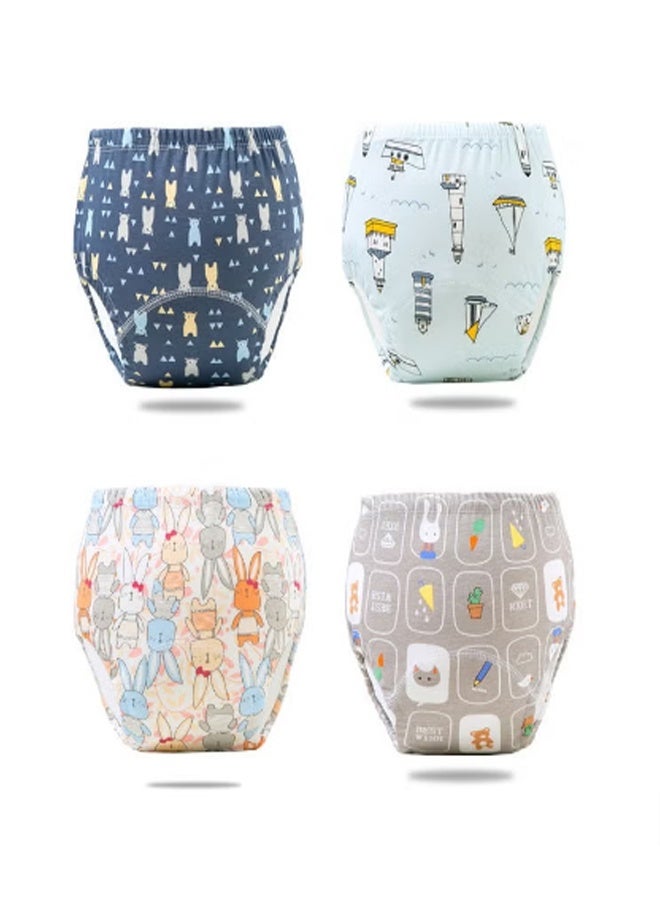 4 Piece Training Pants, 6 Layers Breathable Cotton Absorbent Trainer Pants for Toddler Baby Boys Girls Water  proofPotty Pants for Toddler,Soft Absorbent & Leak-Proof with Characters - Image 1