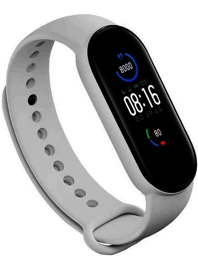 INEFABLE أحزمة ساعة INEFABLE Mi SmartWatch 5 و 6 الأصلية لساعة Mi Band M5 و M6 حزام ساعة سيليكون ناعم قابل للتعديل - أسود-أزرق-نبيذي-رمادي فاتح-أخضر فاتح (عبوة من 5) - Image 5