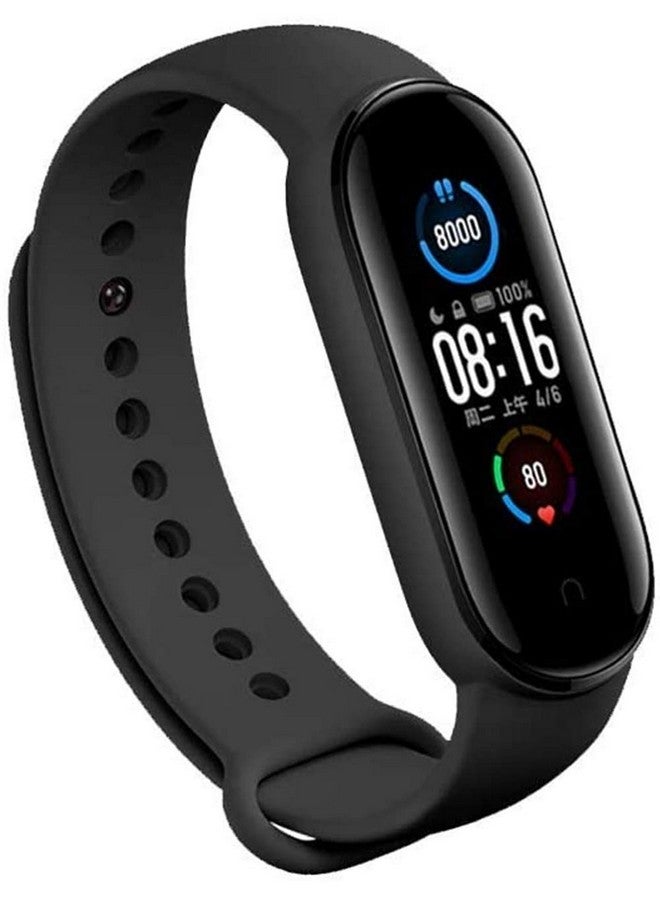 INEFABLE أحزمة ساعة INEFABLE Mi SmartWatch 5 و 6 الأصلية لساعة Mi Band M5 و M6 حزام ساعة سيليكون ناعم قابل للتعديل - أسود-أزرق-نبيذي-رمادي فاتح-أخضر فاتح (عبوة من 5) - Image 2