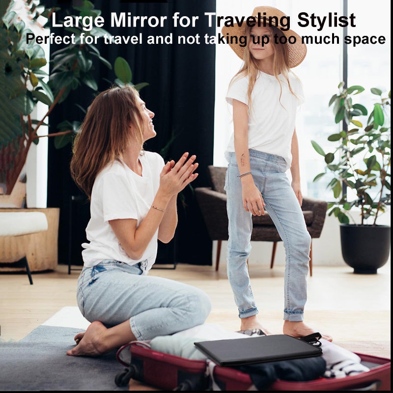 LPHUMEX Foldable Full Length Dance Mirror â€“ 33â€ Portable Shatterproof Hanging Mirror, Folding Full Length Travel Mirror for Dancing, Camping, Dance Competition Must Haves - Image 5