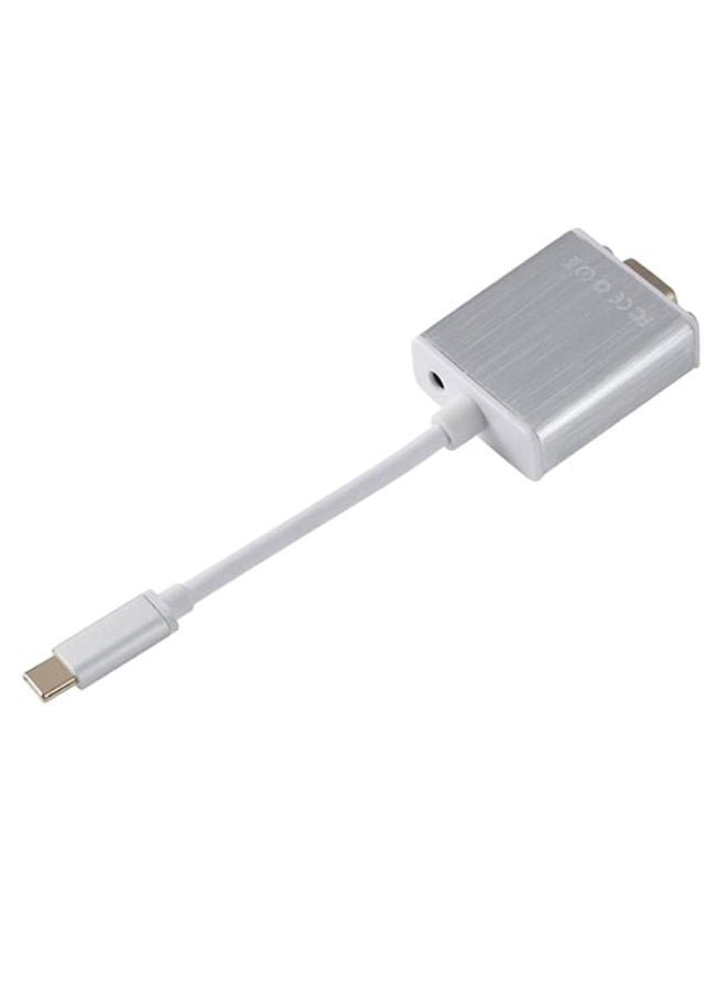 NIBEMINENT TYPE-C To VGA Converter Cable Silver  - Image 1