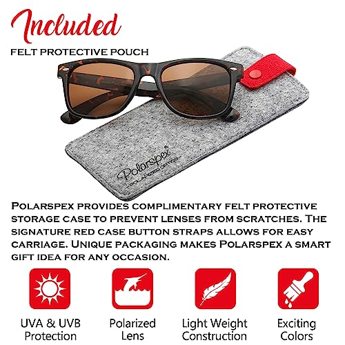 PolarSpex Polarized Sunglasses for Men and Women – UV Protection, Durable & Lightweight Retro Sunglasses for Driving, Fishing - Image 2