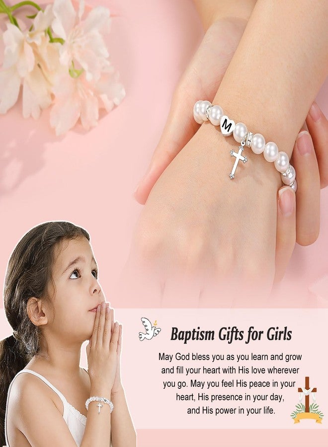 UNGENT THEM Baptism Gifts for Girl, Catholic Christening Religious Christian Easter Gifts Cross Bracelet for Girls Goddaughter - Image 2