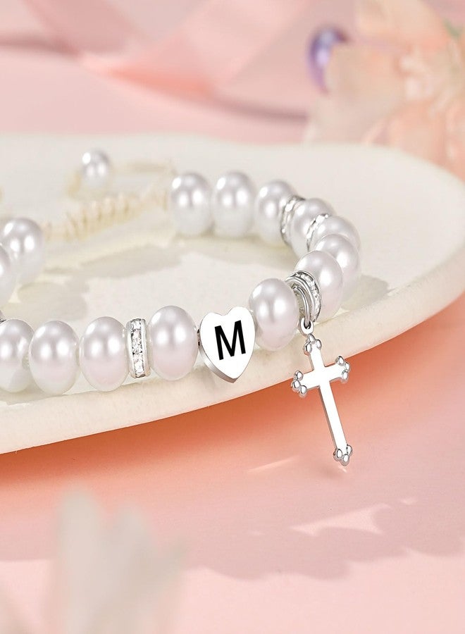 UNGENT THEM Baptism Gifts for Girl, Catholic Christening Religious Christian Easter Gifts Cross Bracelet for Girls Goddaughter - Image 5
