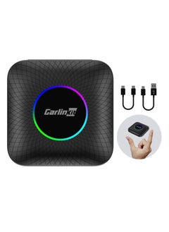 Carlinkit Carlinkit Newest Android 13.0 Ai Box LED, 8+128GB with Qualcomm 8-cores, 3-in-1 Wireless CarPlay/Android Auto Comes with Play Store, Streaming Video, Only for The Vehicle with Wired CarPlay  - Image 1