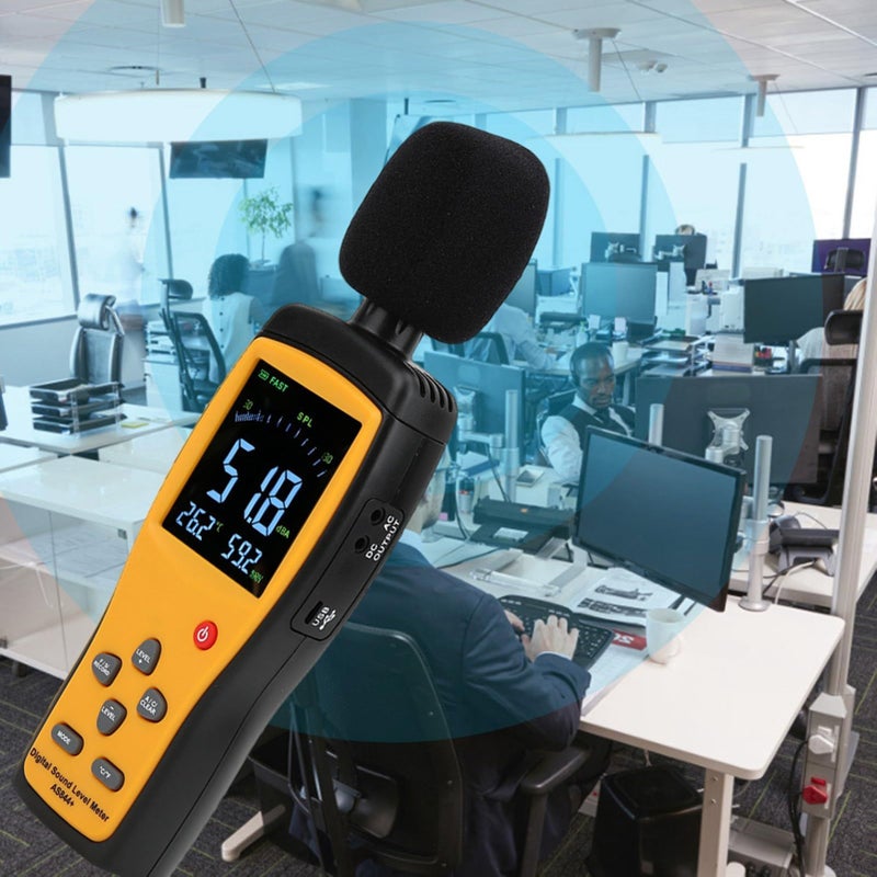 AS844 Digital Sound Level Meter Decibel Noise Monitor Intelligent Sensor DB Measuring Instrument - Image 2