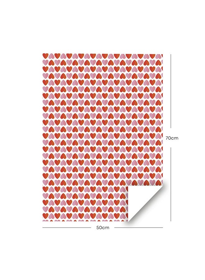 Share the Love Hearts Wrapping Paper – Luxurious Premium Finish, Eco-Friendly, 4 Sheets (50x70 cm) for Romantic Gift Wrapping  - Image 2