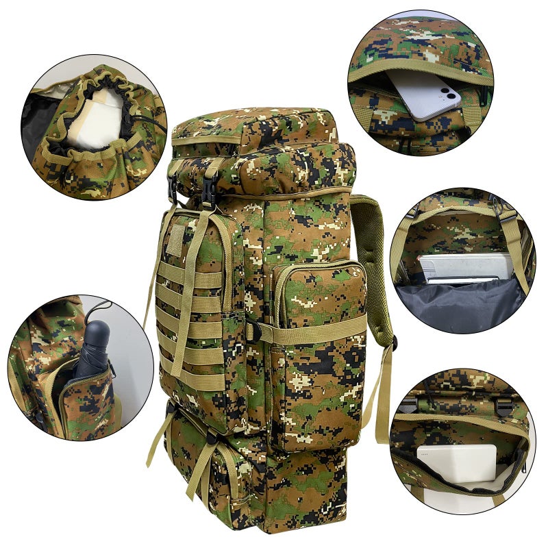 80L Rucksack Hiking Backpack 80 Litre MOLLE Backpack Men Waterproof Large Capacity Camping Military Tactical Backpack - Image 4