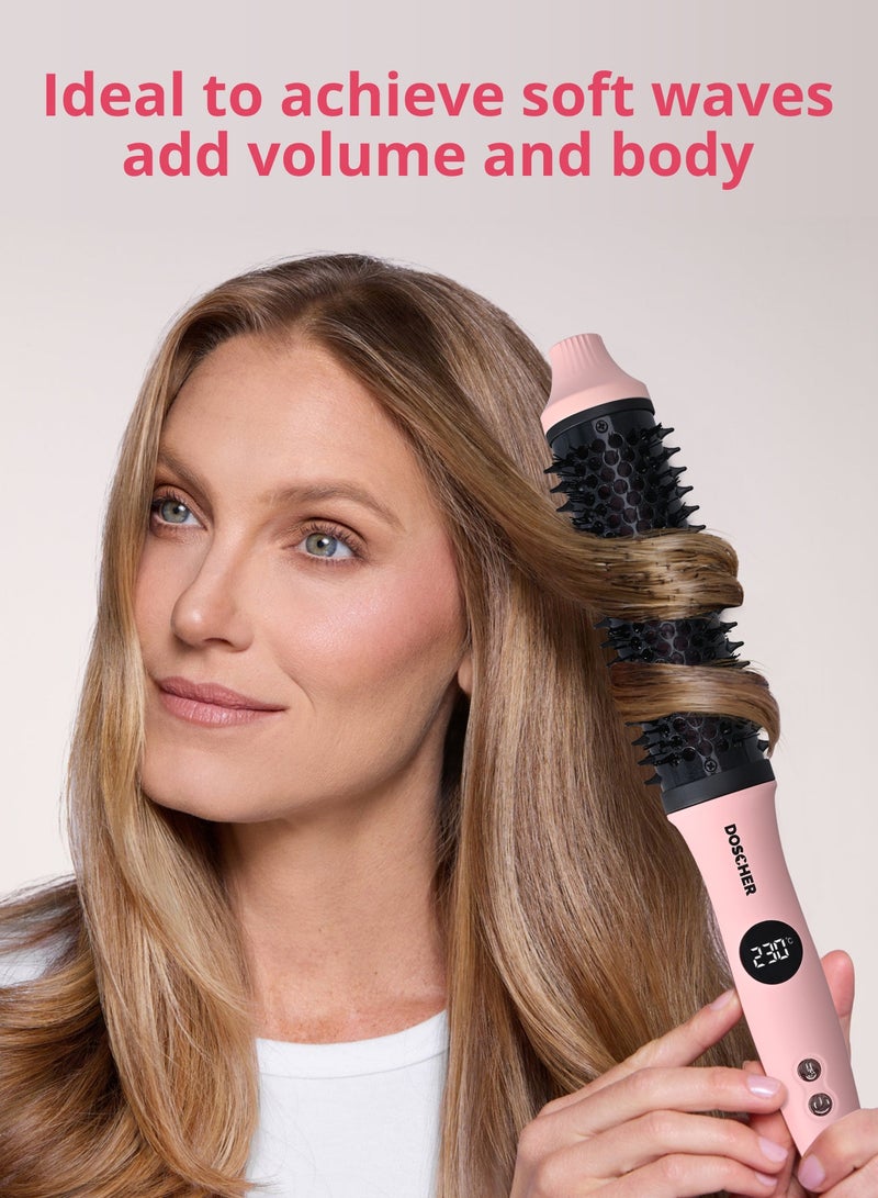 DOSCHER Thermal Brush, Hair Styler Brush with Infrared & Negative Ions, 38mm Straightening Brush for Dry Hair, Smooth & Shiny Waves, Up to 230°C, Global Voltage - Image 5