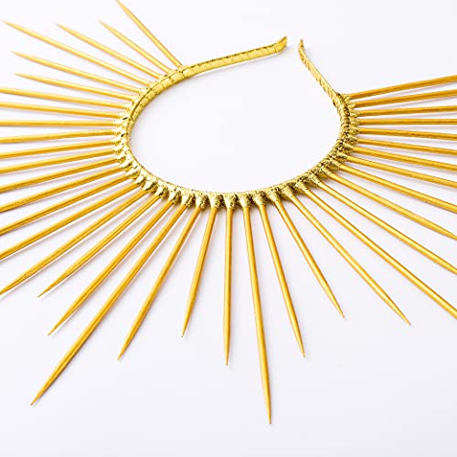 Fantherin Mary Halo Crown Headband Spiked Halo Crown Sunburst Greek Goddess Headpiece for Cosplay Halloween Costume Party - Image 3