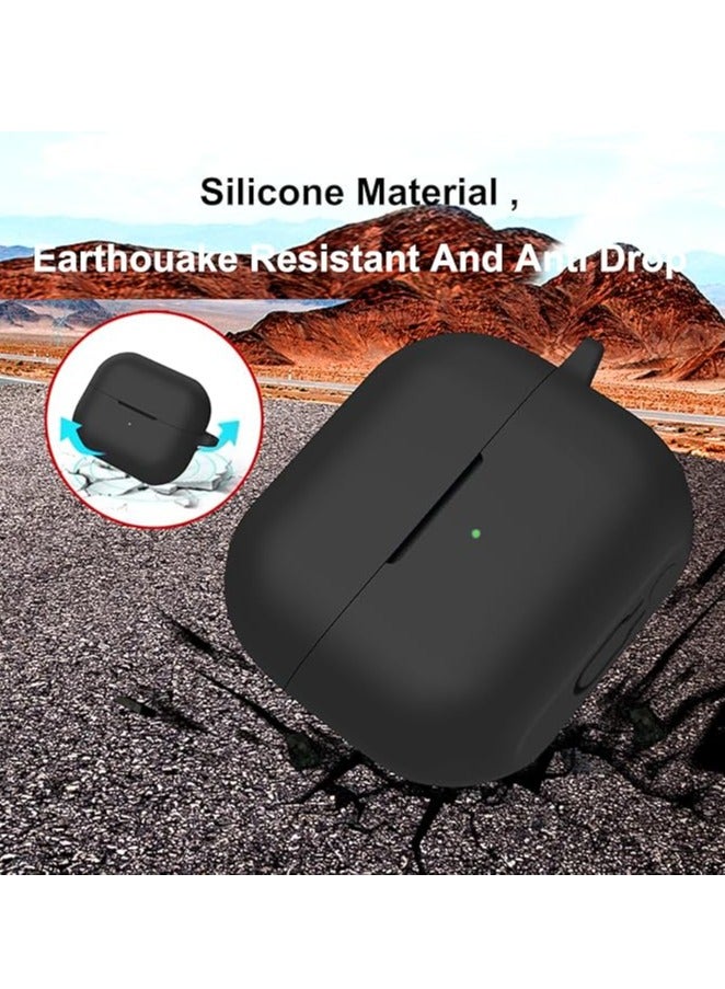 Case for Samsung Galaxy Buds 3 Pro/Buds 3 Cover,Flexible Silicone Case for Samsung Galaxy Buds 3 Pro/Buds 3 (2024)-Black - Image 5