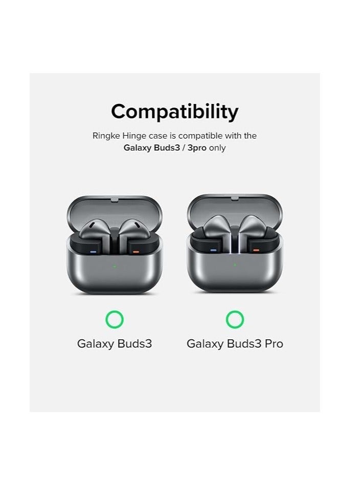 حافظة لهاتف Samsung Galaxy Buds 3 Pro/Buds 3، حافظة سيليكون مرنة لهاتف Samsung Galaxy Buds 3 Pro/Buds 3 (2024)- أسود - Image 5