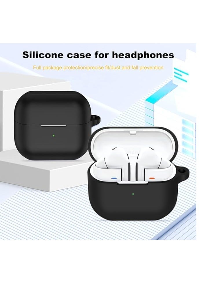 حافظة لهاتف Samsung Galaxy Buds 3 Pro/Buds 3، حافظة سيليكون مرنة لهاتف Samsung Galaxy Buds 3 Pro/Buds 3 (2024)- أسود - Image 3
