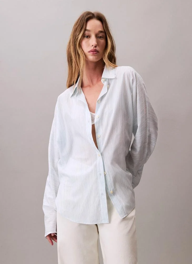 CALVIN KLEIN Printed Causal Long Shirt