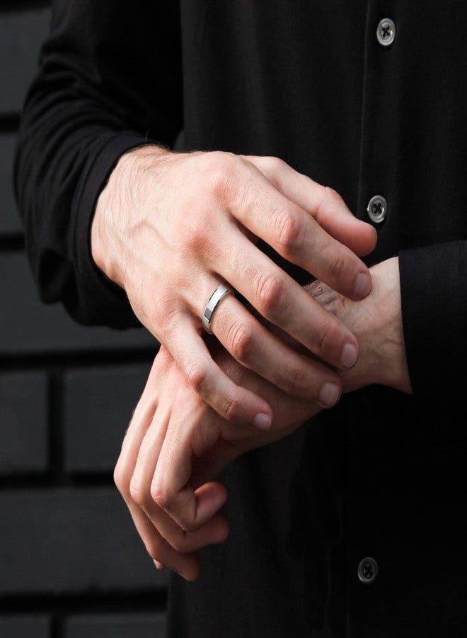 King Will BASIC Men's 4mm/5mm/6mm/7mm/8mm Tungsten Carbide Ring Polished Plain Comfort Fit Wedding Engagement Band (7mm, 15) - Image 4