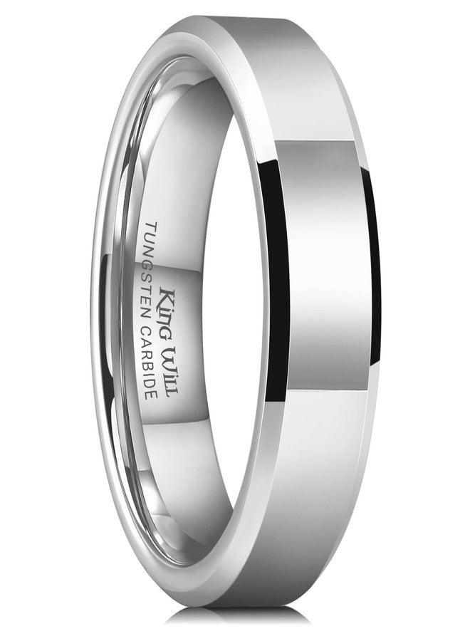 King Will BASIC Men's 4mm/5mm/6mm/7mm/8mm Tungsten Carbide Ring Polished Plain Comfort Fit Wedding Engagement Band (7mm, 15) - Image 1
