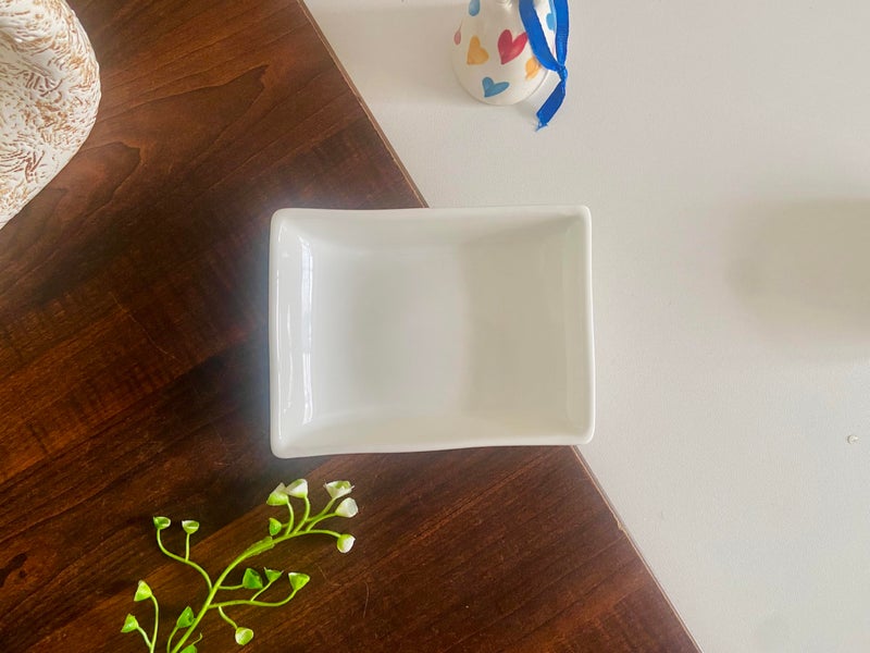 ALTAICA White Porcelain Ceramic Serving Platter Set of Three for Snacks, Starter, Salad, Pasta, Perfect for Modern Kitchen - Image 5