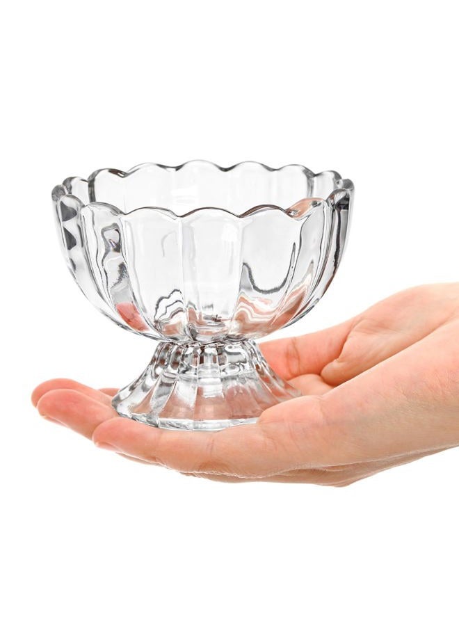 Lawei 6 Pack Glass Dessert Bowls - 5 Oz Glass Ice Cream Cups Mini Trifle Footed Dessert Bowls for Dessert, Sundae, Ice Cream, Salad, Cocktail, Condiment, Trifle - Image 5