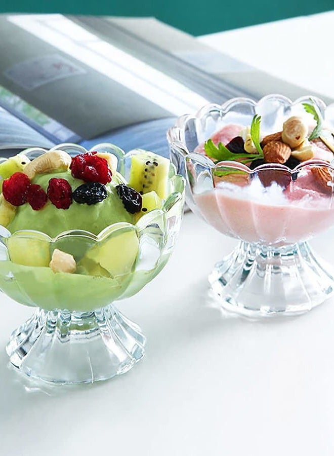Lawei 6 Pack Glass Dessert Bowls - 5 Oz Glass Ice Cream Cups Mini Trifle Footed Dessert Bowls for Dessert, Sundae, Ice Cream, Salad, Cocktail, Condiment, Trifle - Image 4