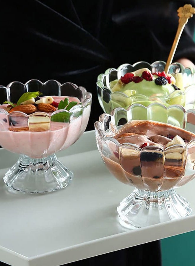 Lawei 6 Pack Glass Dessert Bowls - 5 Oz Glass Ice Cream Cups Mini Trifle Footed Dessert Bowls for Dessert, Sundae, Ice Cream, Salad, Cocktail, Condiment, Trifle - Image 3
