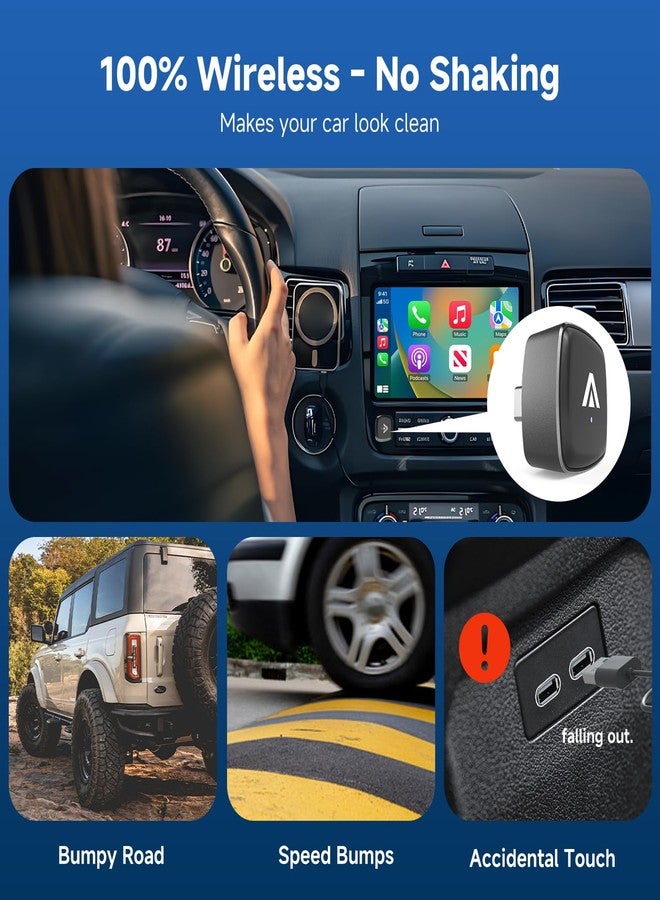 ANYFAR D7 2-in-1 Wireless CarPlay & Android Auto Mini Adapter, Alloy Shell, Compatible with 2016+ Factory-installed Wired CarPlay/Android Auto Vehicle, Plug & Play Car Play Dongle for iPhone & AndroidPhone - Image 5