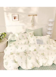 llwoo Super King Size Duvet Cover Set Hotel Luxury Feel Bedding Set Cotton Material Bedding Set Fad and Wrinkle Resistant Set Include 1 Fitted Bed Sheet 1 Duvet Cover and 4 Pillowcases 220x240c 