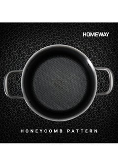 Homeway 28CM Stainless Steel Honeycomb Casserole with Lid – Nonstick, Induction & Gas Compatible With Super Durable&Highly Scratch Resistent  - Image 2