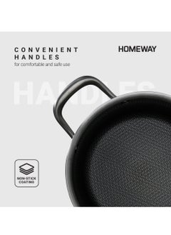 Homeway 28CM Stainless Steel Honeycomb Casserole with Lid – Nonstick, Induction & Gas Compatible With Super Durable&Highly Scratch Resistent  - Image 3