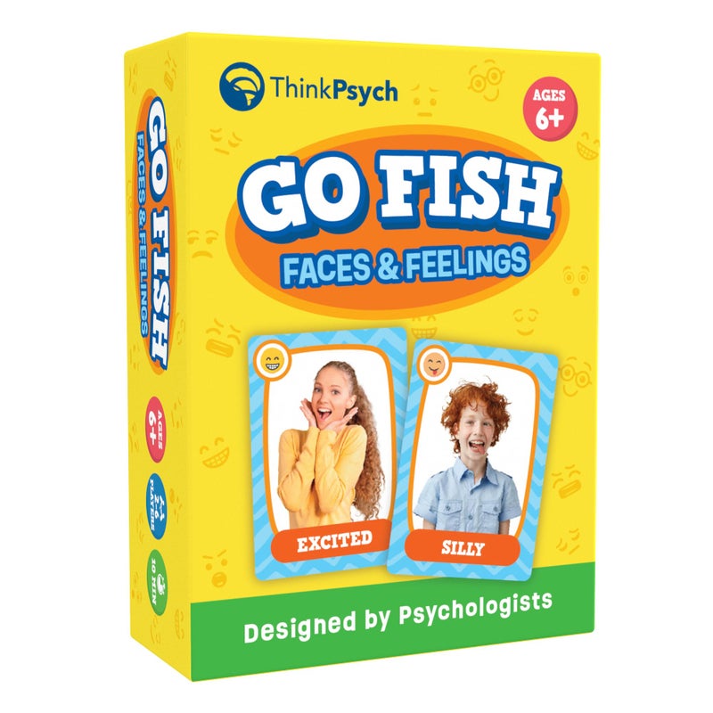 ThinkPsych Go Fish Faces Feelings Card Game Social Emotional Learning Game for Kids Ages 6 Teaches Emotions Through Play 26 Players Home Therapy Classroom Use - Image 3