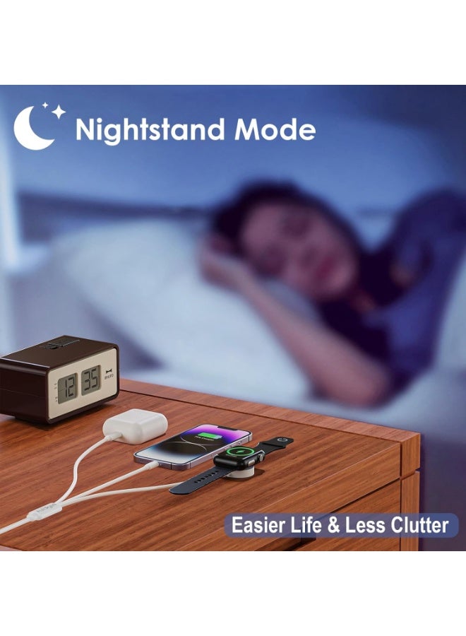 for Apple Watch Charger,3 in 2 Multi Charging Cable USB C for iPhone 16 Charger, Portable Cord Travel Essentials Designed for iWatch Ultra/SE/10-1&iPhone 16-12&Galaxy S25-4FT - Image 4