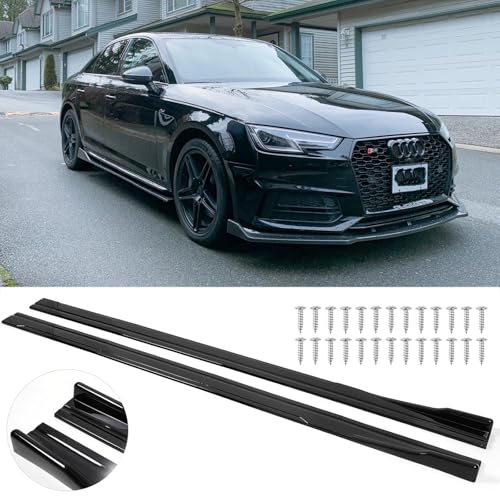 JMTBNO Universal Side Skirts for Car,2M 86.6" Side Skirt Extension Splitter Lip Rocker Panels Body Kit Compatible with Honda Accord Civic Toyota Corolla Nissan Chevrolet Camaro - Image 1