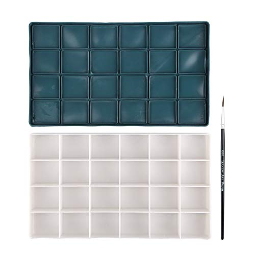 Transon Artist Paint Saver Palette 24 Wells with 1 Fine Paintbrush - Image 1