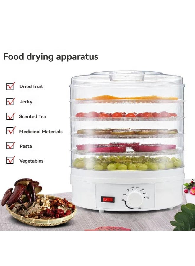 إم مياويان آلة تجفيف الطعام الدائرية | 5 طبقات | جهاز تجفيف غذائي منزلي | تحكم في درجة الحرارة | مثالية للفواكه، اللحوم، الخضار، والوجبات الخفيفة - Image 3