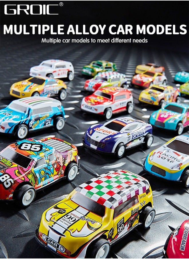 GROIC 30 Pack Pull Back Toy Cars with Storage Box, Back to Force Toy Cars, Alloy Cast Mini Die-Cast Race Cars Vehicles Bulk, Party Favor Cars Toys, Best Gifts for Toddlers  - Image 3