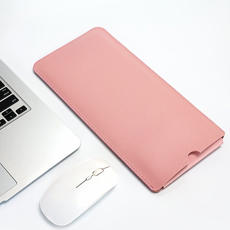 Beige Faux Leather Wireless Keyboard Dust Cover Storage Bag For Mini Keyboards - Image 5