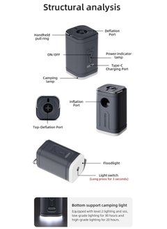 AROAQ Electric Air Pump Portable Wireless Air Compressor Inflator/Deflator Pumps for Inflatable Cushions Air Beds Boat Swimming Ring  - Image 2