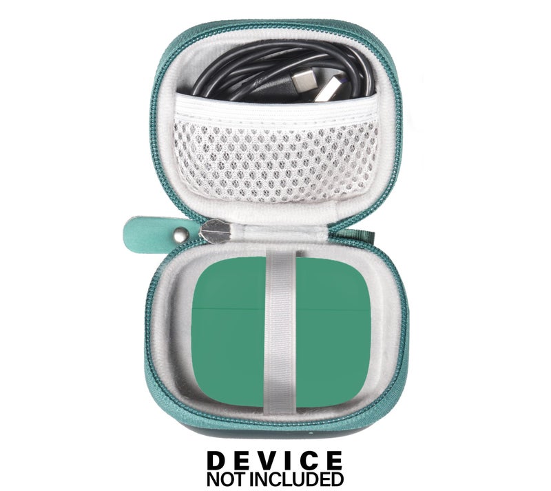 CaseSack Case for TAGRY X08 Bluetooth Headphones True Wireless Earbuds 60H, mesh Pocket for Charge Cable (Green) - Image 3