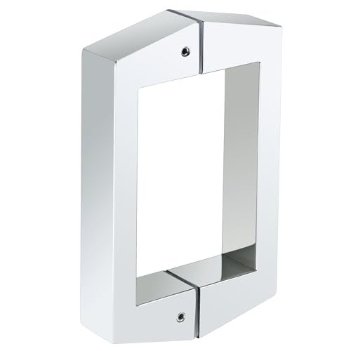 Alise 6 Shower Door HandleSliding Door HandlesPush Pull Glass Door Handle Square Back to Back Shower Doors Handle SUS304 Stainless Steel Shower Doors Hardware ReplacementPolished Chrome - Image 1