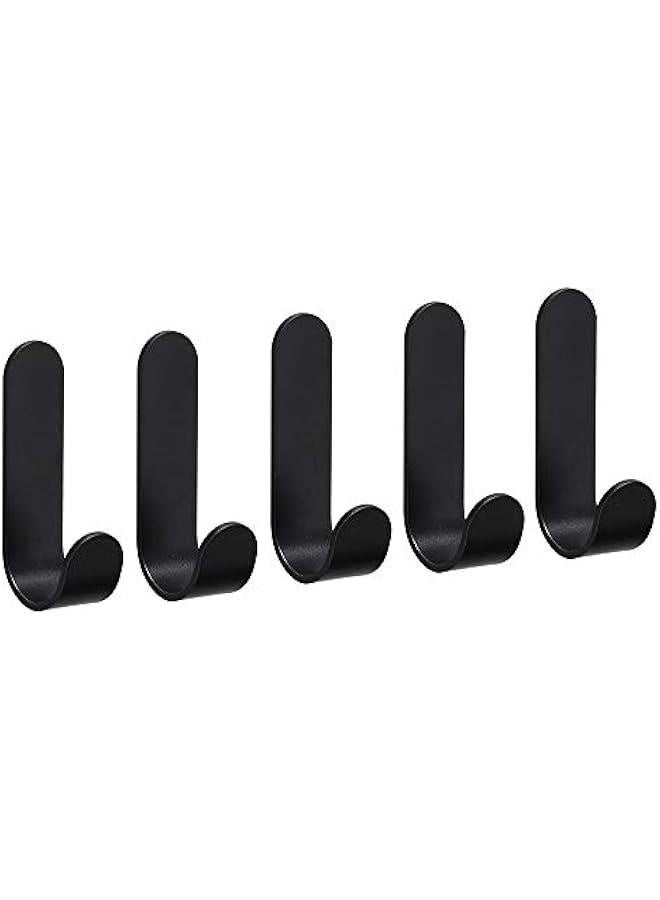 5-Pack Self-Adhesive Hook Waterproof Sticky Wall Hook for Hanging Towel Key Necklace Gloves - Image 1