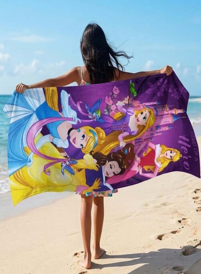 Athom Living Disney Princess Kids Cotton Bath Towel, Super Soft, Quick Dry, Highly Absorbent, Lightweight & Durable Towel for Girls | Pack of 1| 60x120cm, 350 GSM - Image 3