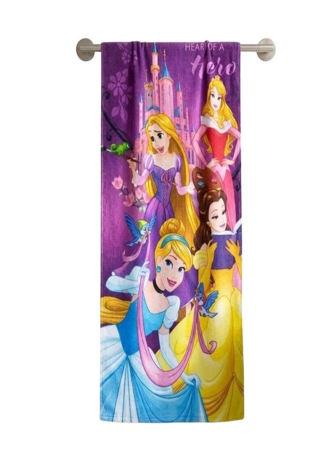 Athom Living Disney Princess Kids Cotton Bath Towel, Super Soft, Quick Dry, Highly Absorbent, Lightweight & Durable Towel for Girls | Pack of 1| 60x120cm, 350 GSM - Image 2