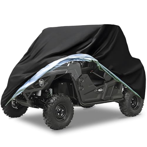 NEVERLAND UTV Covers Heavy Duty - Side by Side Cover Waterproof 300D Outdoor Storage Waterproof Black Compatible with Polaris Ranger Can am Yamada Protection 157.48"x 66.92"x 76.77"(400x170x195cm) - Image 1