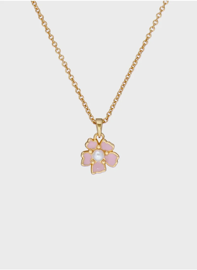 Ted Baker Petiies Painted Flower Pendant Necklace