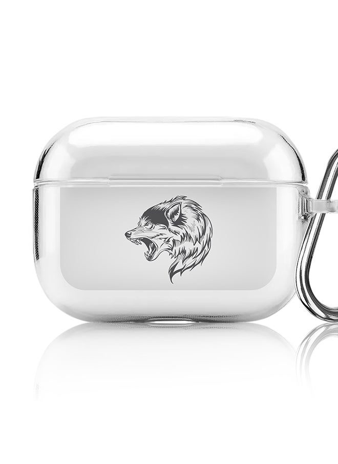 Stylizedd Classic Clear printed Case for Apple AirPods Pro 2nd Generation Thin Transparent Cover [Designed for Apple AirPods Pro 2nd Generation] - Bear Growl  - Image 1