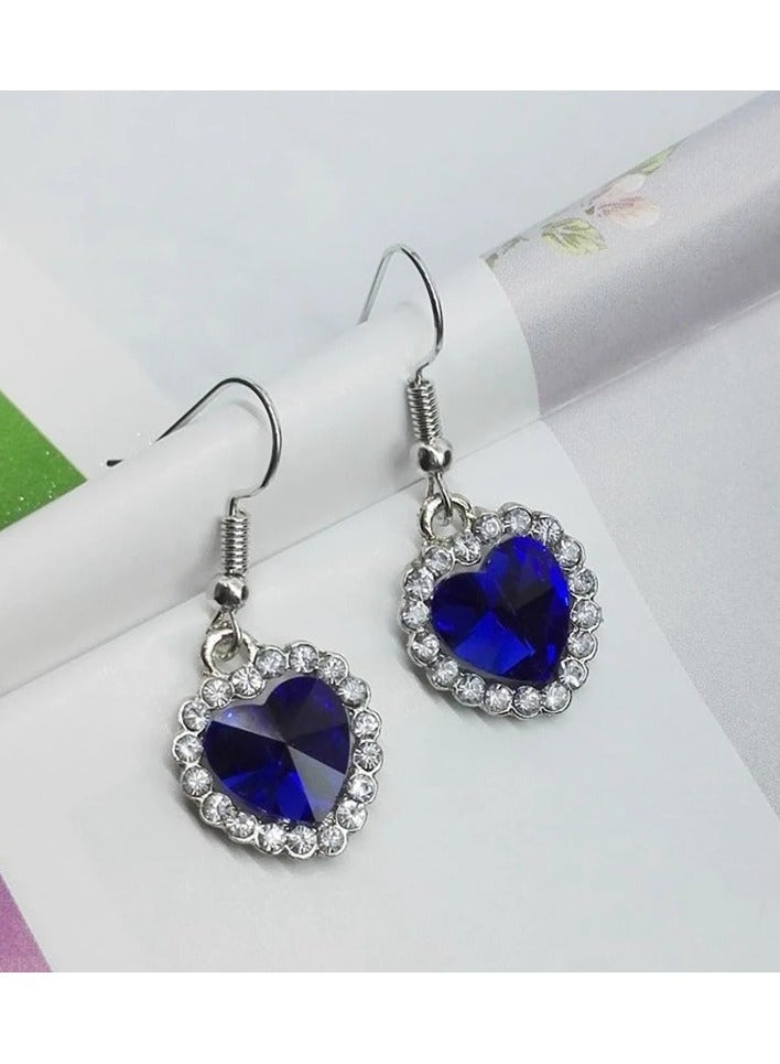 Titanic Ocean Peach Heart Earrings for women