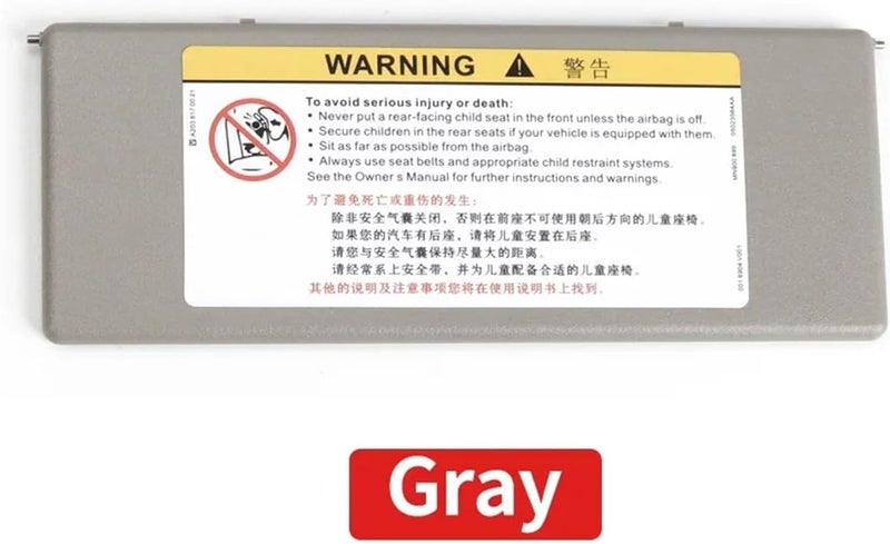 Wivplex Car Sunvisor Vanity Mirror Cover - Gray - Image 2