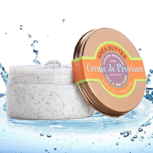 Nyassa Creme De Province Face & Body Scrub 215 gm with Shea Butter,Sesame Oil and Jojoba beads. No Parabens, Pthalates,Sulphates,Silicons, Petroleum. Perfect for dry or aging skin. - Image 1