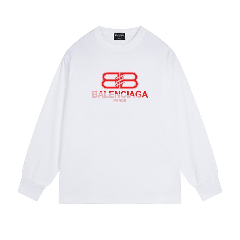 Paris High Version B Family T-Shirt 25S Spring and Summer New Heavyweight Pure Cotton Round Neck Long-Sleeved t Casual Versatile Same Style for Men and Women - Image 3