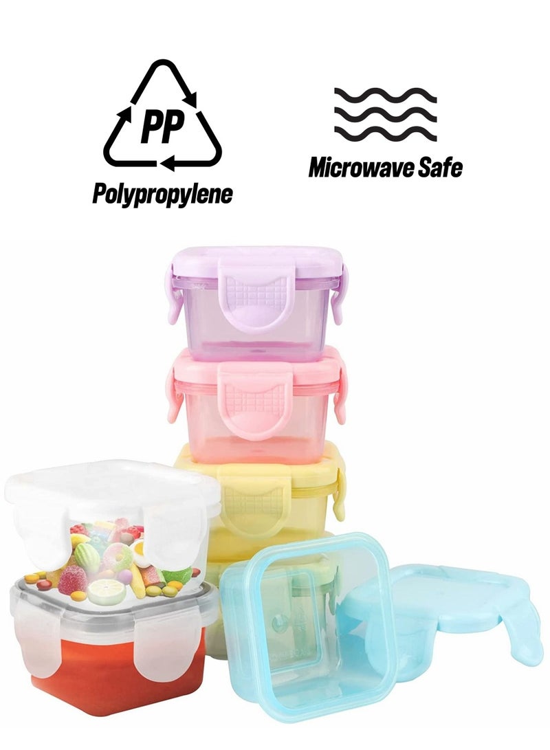 7 Pcs Dressing Containers for Lunch Box, 60 ML Small Condiment Containers with Lids, Leakproof, Reusable Salad Dressing Container To Go for Adults, Kids, Mini Subpackage Fresh-keeping Box - Image 1